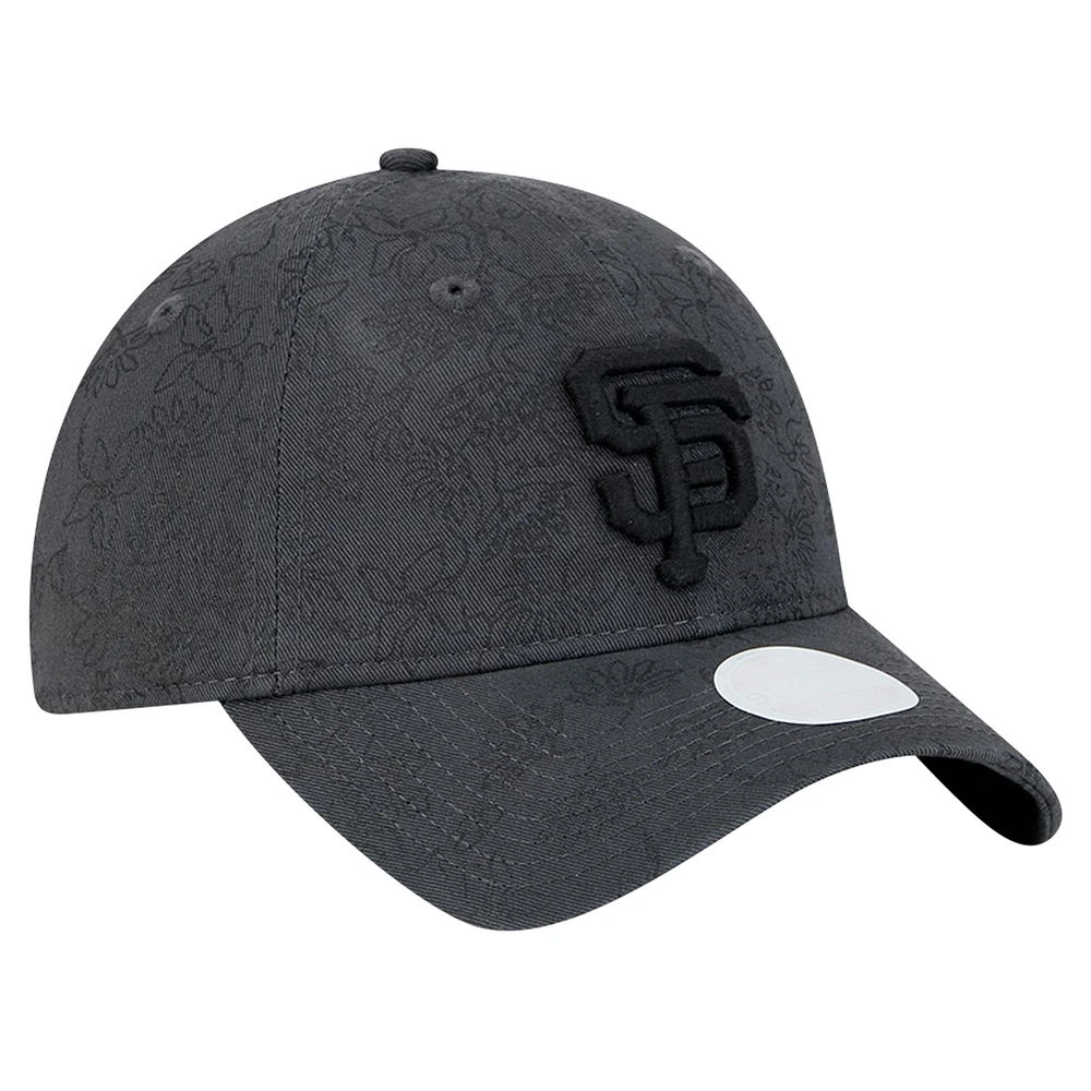 Women's New Era Black San Francisco Giants Tonal Floral 9TWENTY Adjustable Hat
