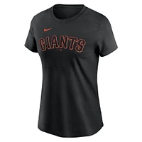 Women's Nike Alyssa Nakken Black San Francisco Giants Name & Number T-Shirt