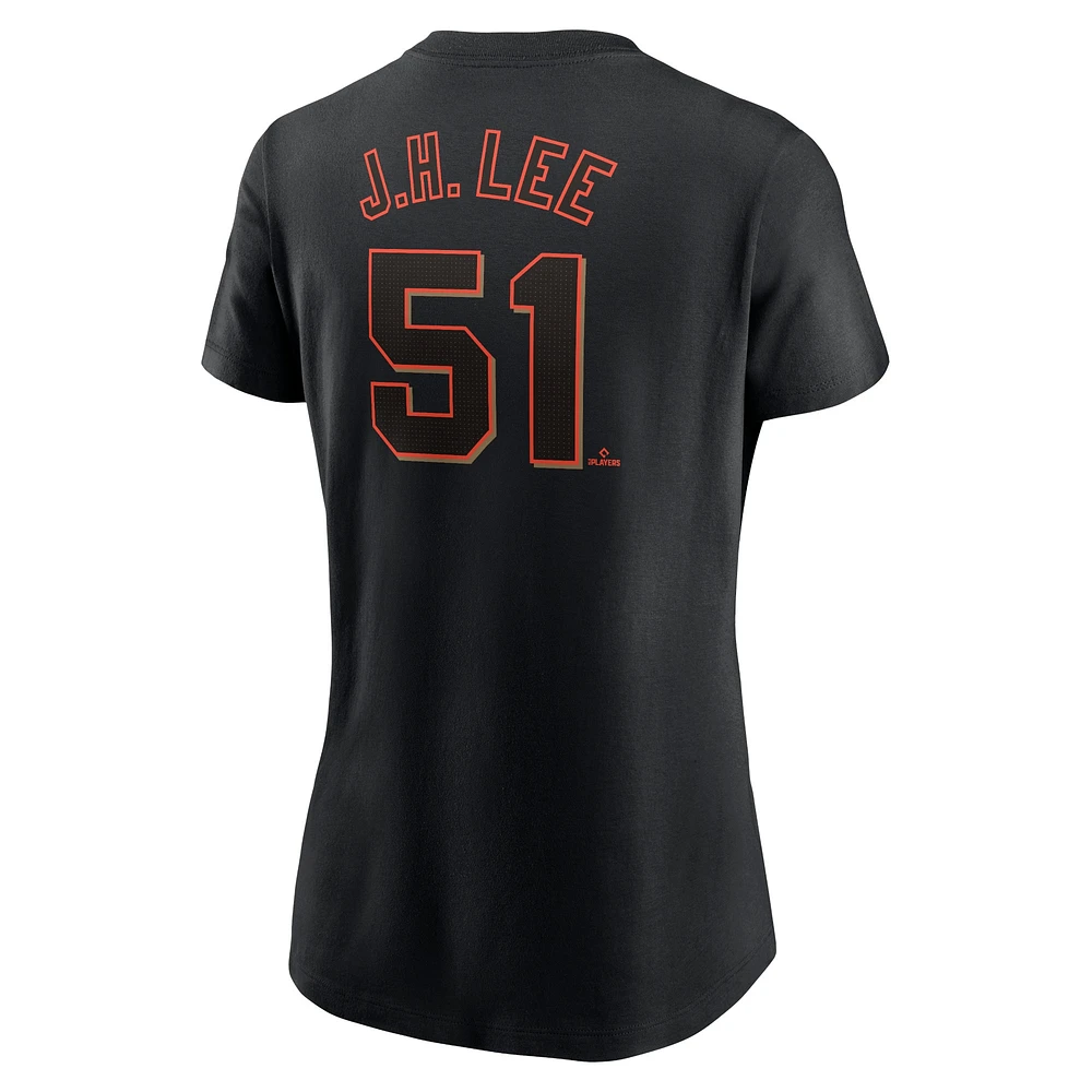Women's Nike Jung Hoo Lee Black San Francisco Giants  Fuse Name & Number T-Shirt