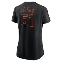 Women's Nike Jung Hoo Lee Black San Francisco Giants  Fuse Name & Number T-Shirt
