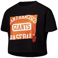 Women's Pro Standard Black San Francisco Giants Made To Play Boxy Cropped T-Shirt