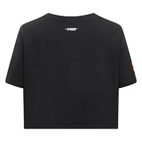 Women's Pro Standard Black San Francisco Giants Painted Sky Boxy Cropped T-Shirt