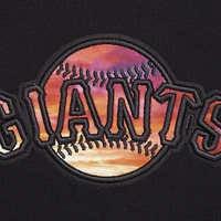 Women's Pro Standard Black San Francisco Giants Painted Sky Boxy Cropped T-Shirt