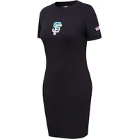 Women's Pro Standard  Black San Francisco Giants Washed Neon Bodycon Dress