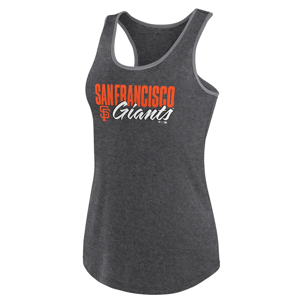 Women's Profile Black San Francisco Giants Plus Racerback Tank Top