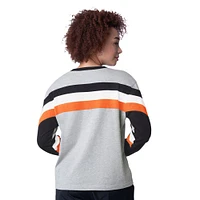 Women's Starter Heather Gray San Francisco Giants Triple A Fashion Color Block Long Sleeve Top