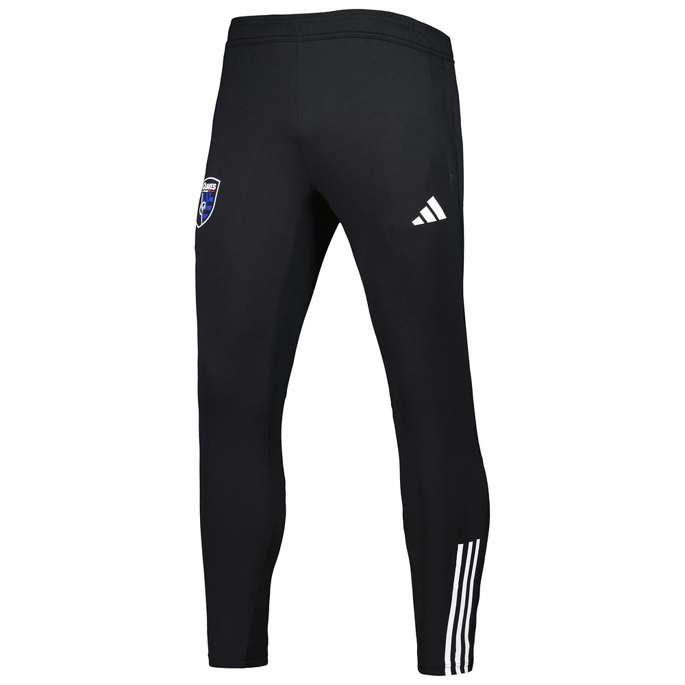 Men's adidas Black San Jose Earthquakes 2023 On-Field Team Crest AEROREADY Training Pants
