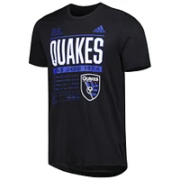 Men's adidas Black San Jose Earthquakes Club DNA Performance T-Shirt