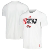 Men's adidas White San Jose Earthquakes 2024 Jersey Hook AEROREADY T-Shirt