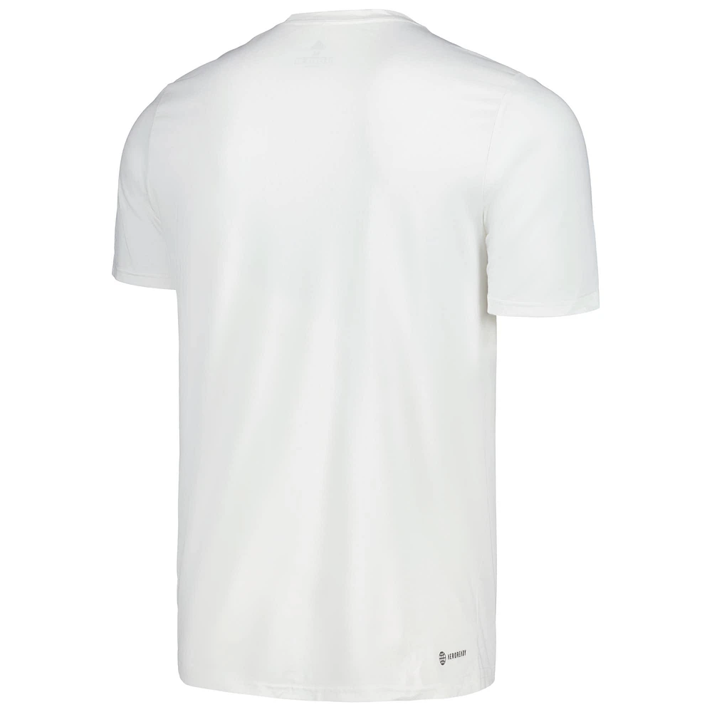 Men's adidas White San Jose Earthquakes 2024 Jersey Hook AEROREADY T-Shirt
