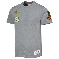 T-shirt gris Mitchell & Ness San Jose Earthquakes City pour hommes