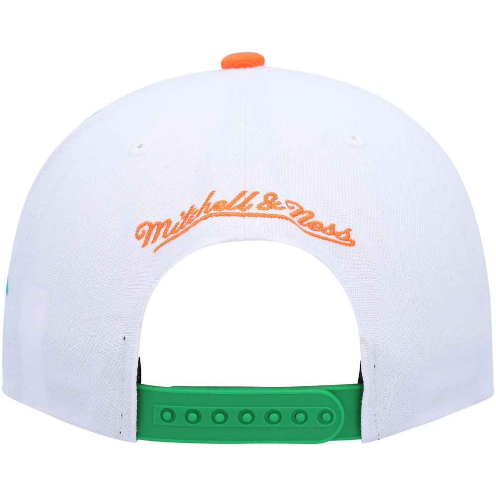 Men's Mitchell & Ness White San Jose Earthquakes Jersey Hook Snapback Hat