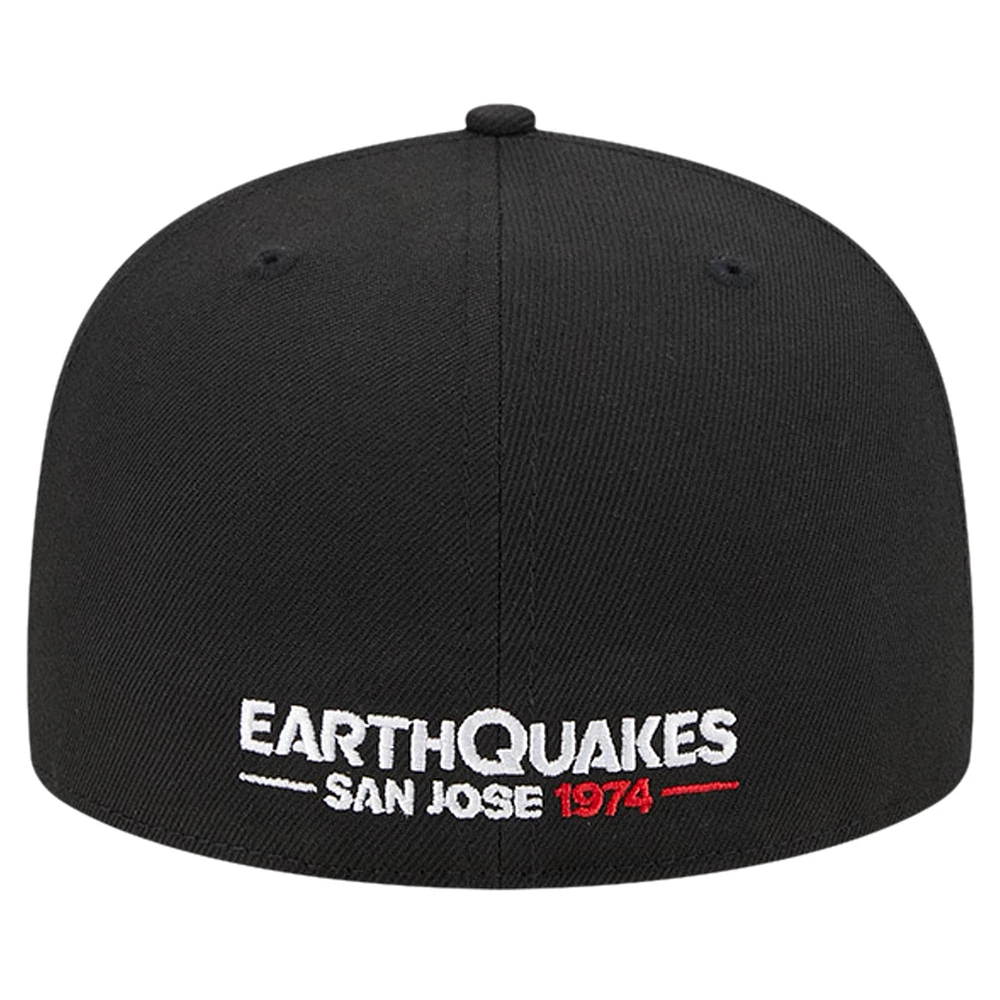 Men's New Era White/Black San Jose Earthquakes 2024 Kick Off Collection 59FIFTY Fitted Hat
