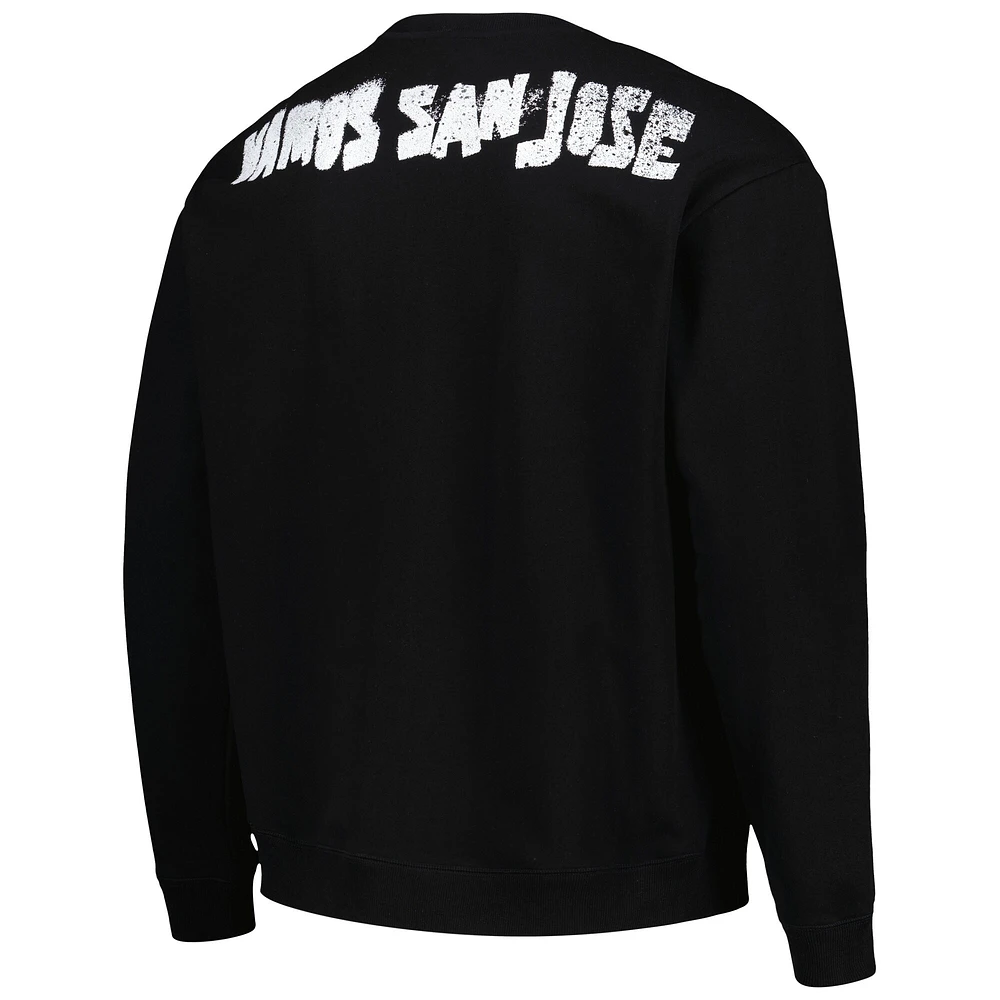 Men's The Wild Collective Black San Jose Earthquakes Pullover Sweatshirt