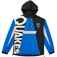 Unisex Live Breathe Futbol Royal San Jose Earthquakes Tekker Half-Zip Anorak Jacket