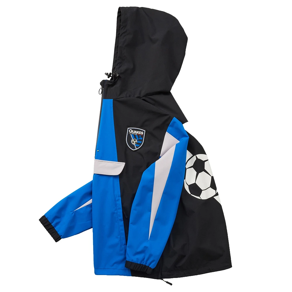 Unisex Live Breathe Futbol Royal San Jose Earthquakes Tekker Half-Zip Anorak Jacket