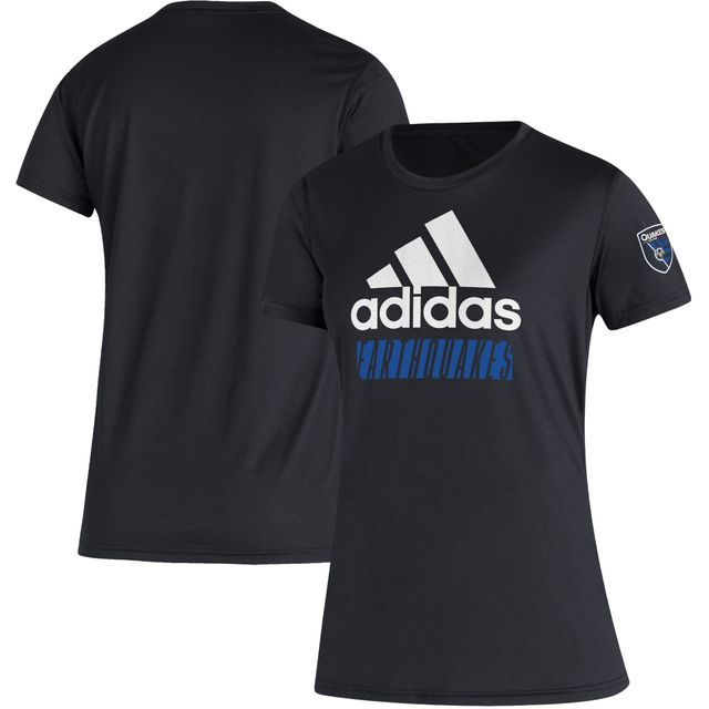 T-shirt adidas San Jose Earthquakes Creator Vintage AEROREADY noir pour femme