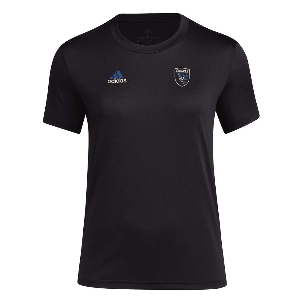 Women's adidas Black San Jose Earthquakes Local Stoic AEROREADY T-Shirt