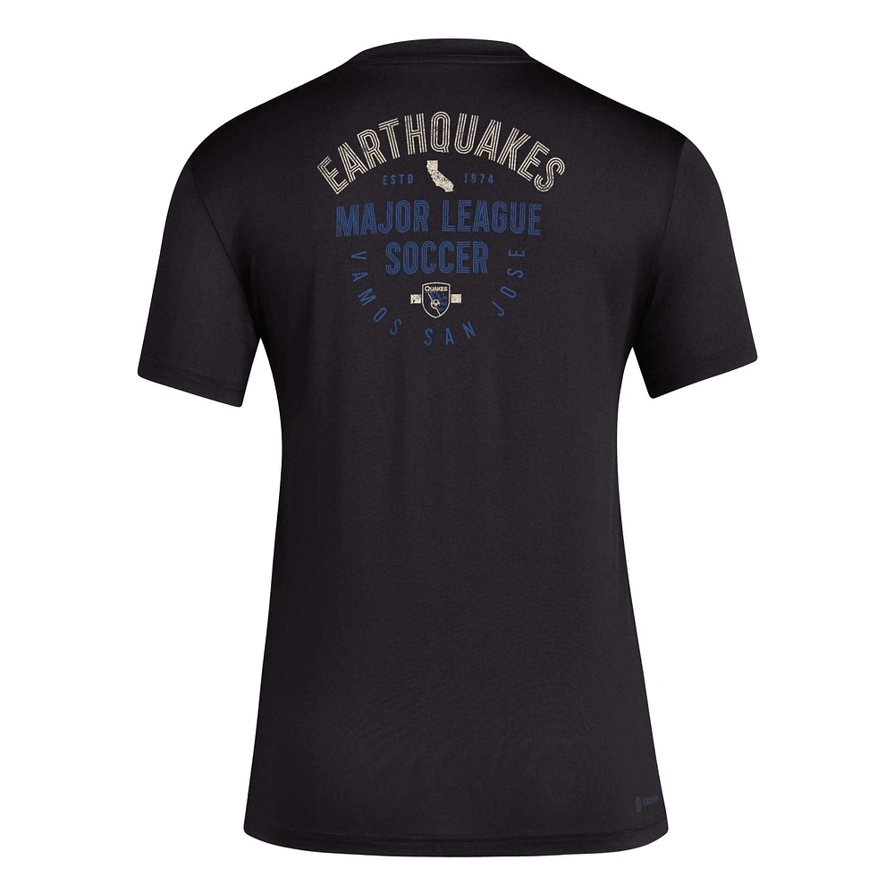 Women's adidas Black San Jose Earthquakes Local Stoic AEROREADY T-Shirt