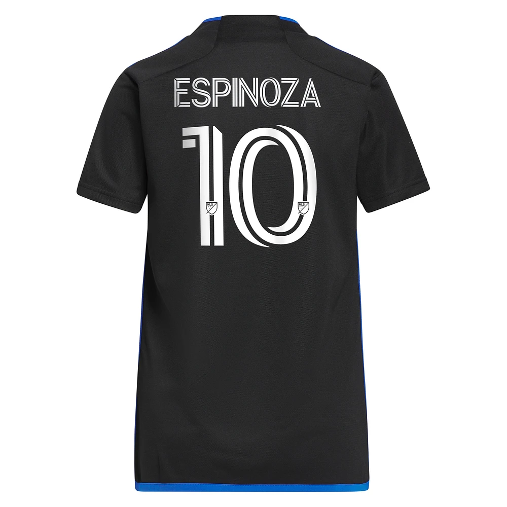 Women's adidas Cristian Espinoza Blue San Jose Earthquakes 2023 Active Fault Jersey Replica