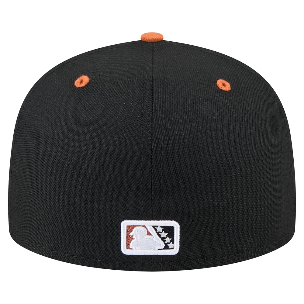 Casquette ajustée 59FIFTY Copa de la Diversión New Era pour hommes, noir/orange, San Jose Giants