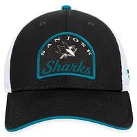 Men's Fanatics Black/White San Jose Sharks Fundamental Adjustable Hat