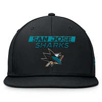 Men's Fanatics Black San Jose Sharks Authentic Pro Prime Snapback Hat