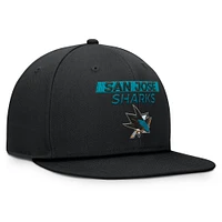 Men's Fanatics Black San Jose Sharks Authentic Pro Prime Snapback Hat