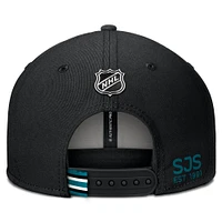 Men's Fanatics Black San Jose Sharks Authentic Pro Prime Snapback Hat