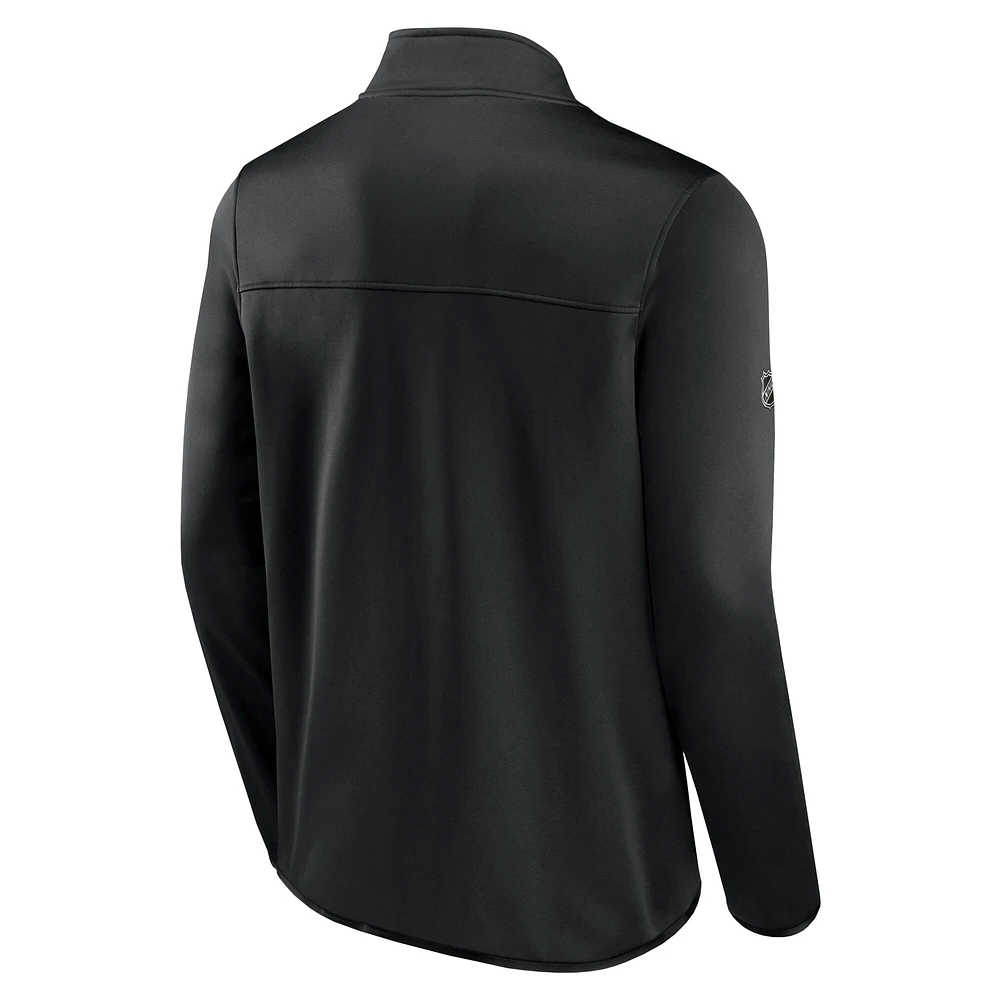 Men's Fanatics Black San Jose Sharks Authentic Pro Rink Fleece Full-Zip Jacket