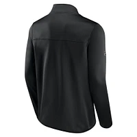 Men's Fanatics Black San Jose Sharks Authentic Pro Rink Fleece Full-Zip Jacket