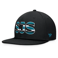 Men's Fanatics Black San Jose Sharks Authentic Pro Rink Snapback Hat