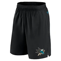 Men's Fanatics  Black San Jose Sharks Authentic Pro Tech Shorts