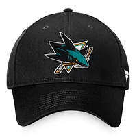 Men's Fanatics Black San Jose Sharks Core Adjustable Hat
