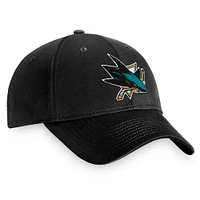 Men's Fanatics Black San Jose Sharks Core Adjustable Hat