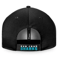 Men's Fanatics Black San Jose Sharks Core Adjustable Hat