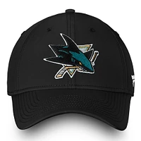 Men's Fanatics Black San Jose Sharks Core Elevated Speed Flex Hat