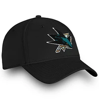 Men's Fanatics Black San Jose Sharks Core Elevated Speed Flex Hat