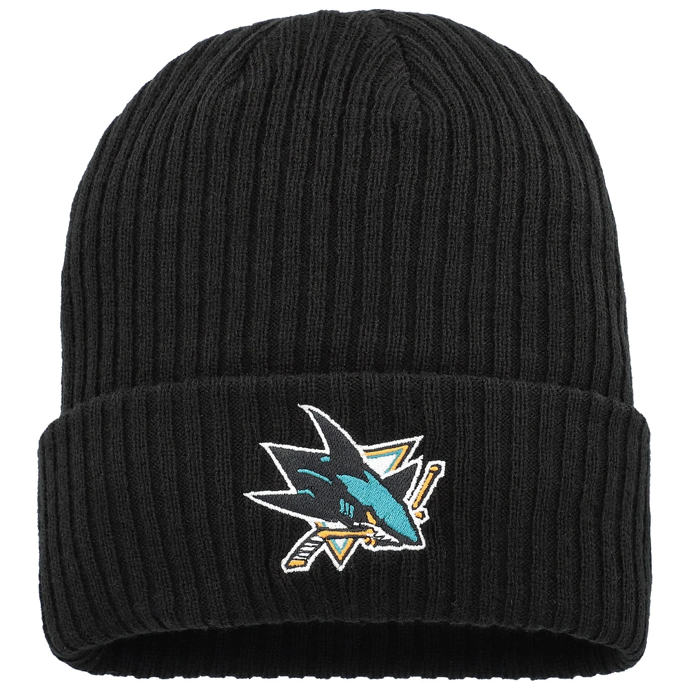 Men's Fanatics  Black San Jose Sharks Logo Cuffed Knit Hat