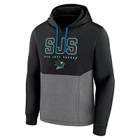 Men's Fanatics Black San Jose Sharks Successful Tri-Blend Pullover Hoodie