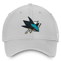 Men's Fanatics Gray San Jose Sharks Primary Logo Core Flex Hat
