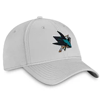 Men's Fanatics Gray San Jose Sharks Primary Logo Core Flex Hat