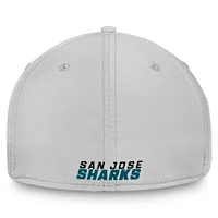 Men's Fanatics Gray San Jose Sharks Primary Logo Core Flex Hat