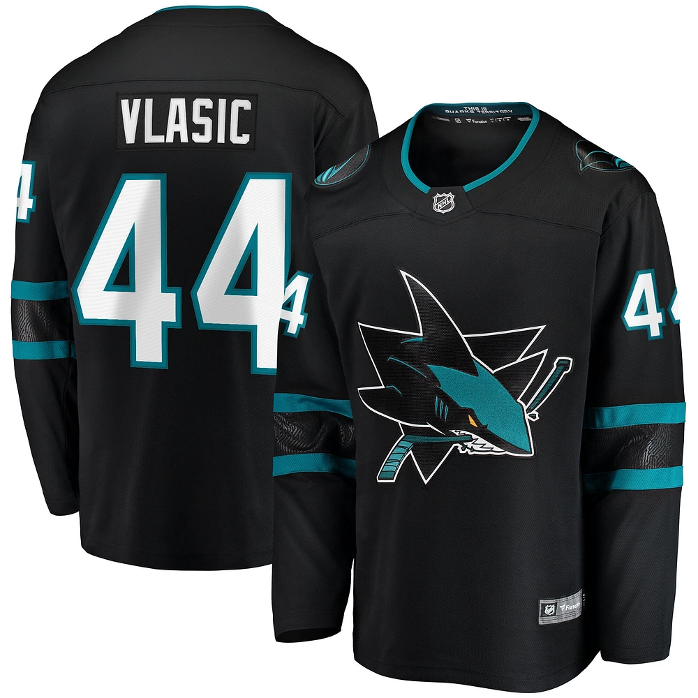 Men's Fanatics Marc-Edouard Vlasic Black San Jose Sharks Premier Breakaway Player Jersey
