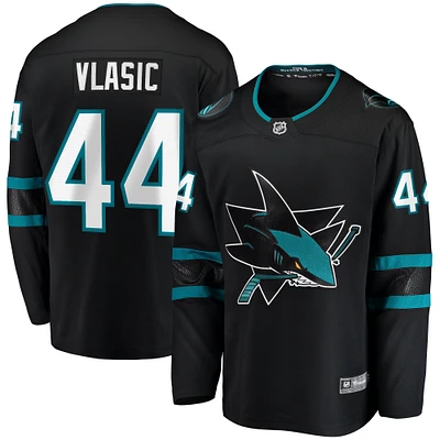 Maillot de joueur Premier Breakaway des Sharks San Jose Fanatics Marc-Edouard Vlasic noir pour hommes