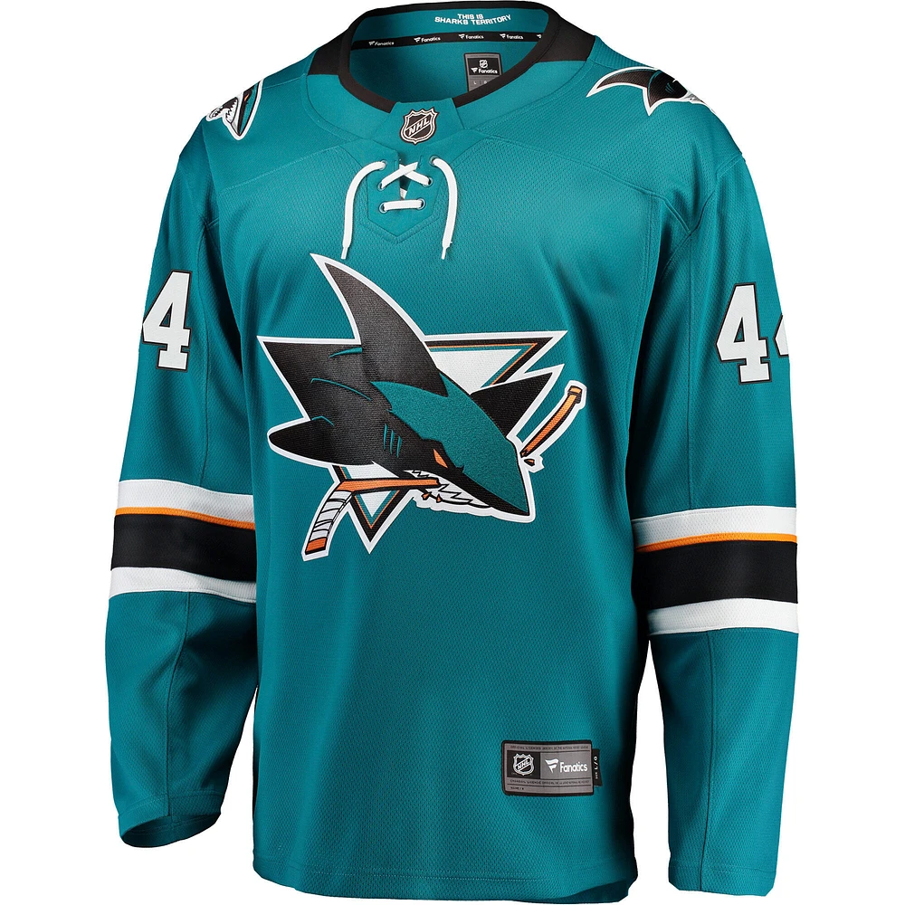 Maillot de joueur Premier Breakaway des Sharks San Jose Marc-Edouard Vlasic Fanatics pour hommes