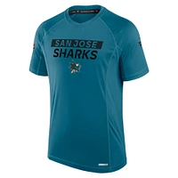 Men's Fanatics  Teal San Jose Sharks Authentic Pro Rink Tech T-Shirt