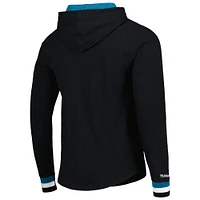 Men's Mitchell & Ness Black San Jose Sharks Legendary Slub Hoodie Long Sleeve T-Shirt