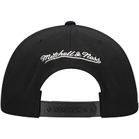 Men's Mitchell & Ness  Black San Jose Sharks Team Snapback Hat