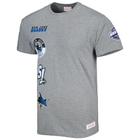 Men's Mitchell & Ness Heather Gray San Jose Sharks City Collection T-Shirt